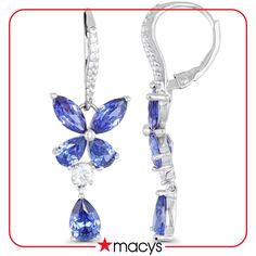 in stock Macy's Dangle Jewelry With Matching Earrings, Macy's Dangle Earrings As Gift, Macys Jewelry, Tanzanite Jewelry, Dangling Earrings, Personal Shopping, In Design, Pear, Cubic Zirconia