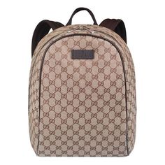 GUCCI Brown Backpack/Bags Gucci Travel, Monogram Backpack, Unisex Backpack, Backpack Material, Gucci Monogram, Gucci Fashion, Signature Canvas, Canvas Backpack, Men's Backpack