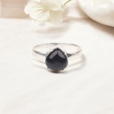 Black Stone Ring 925 Sterling Silver Black Tourmaline Gemstone Jewelry Ring Black Stone Ring, Tourmaline Gemstone, Jewelry Ring, Black Tourmaline, Black Stone, Stone Ring, Stone Rings, Tourmaline, Gemstone Jewelry