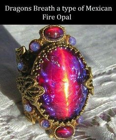 Dragons breath Opal Dragons Breath Fire Opal, Dragons Breath Opal, Mexican Fire Opal, Dragons Breath, Fire Opal Ring, Magical Jewelry, Tiffany Jewelry, Minerals And Gemstones, Rocks And Gems