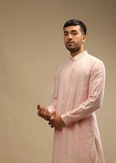 Raw silk embroidery kurta pajama set for men, We provide any customization color size for Customer requirement according so any your requirement contact Us feel free.. The garment should always be dry-cleaned only NOTE: All our items are handmade and specially customized for our beautiful customers. Please expect minor variations in the actual product as compared to the image displayed. We make it exclusively using similar fabrics. Product color may slightly vary due to photographic lighting sources or your monitor settings. Order will not be canceled once placed. Please check our terms & conditions before placing an order. For Express Shipping Please contact me, We will try our best to deliver the product as soon as possible. No return, No exchange Peach Kurta For Men, Mens Embroidery, Embroidery Kurta, Mens Wear Wedding, Outfits Fo, Chikankari Kurta, Mens Kurta Designs