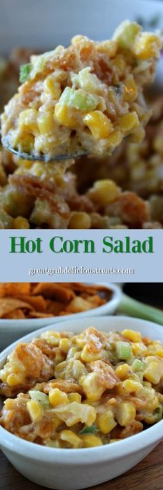 this is an image of hot corn salad