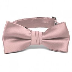 Blush Pink Bow Tie, Adjustable Pink Bow Tie For Wedding, Champagne Bow Tie, Elegant Adjustable Pink Bow Tie, Classic Pink Satin Bow Tie, Pre-tied Solid Color Satin Bow Tie, Pink Bow Tie, Bow Tie Collar, Mauve Color