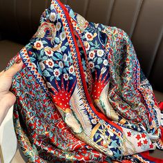 180*90cm Large Silk Satin Scarf Hijab Women Print Spring New Shawl Wrap Female Hand Foulard Pashmina Hijab Designs, Cherry Blossom Print, Winter Typ, Large Silk Scarf, Elegant Scarves, Scarf Women Fashion, Hijab Scarf, Shawl Scarf, Scarf Gift