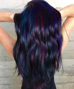 Oil Slick Hair, Rainbow Hair Color, Ombré Hair, Oil Slick, Hair Colours, Colored Hair, Mermaid Hair, Rainbow Hair