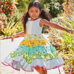 Matilda Jane Sweet Trip Maxi Dress Size:6 Lemons Flowers Stripes Matilda Jane Clothing Kids, Lemon Flowers, Matilda Jane Clothing, Jane Clothing, Jane Dress, Kids Events, Matilda Jane, Kid Stuff, Matilda