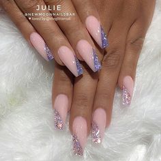 Would You, Glitter Nails Acrylic, Cute Acrylic Nail Designs, Nail Swag, Nail Designs Glitter, Short Nail Designs