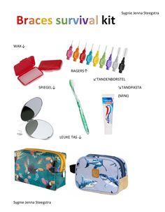 Braces Care Kit, Braces Survival Kit For School, Braces Kit For School, Braces Survival Kit, Braces Tips For School, Braces Essentials, Braces Kit, Braces Problems