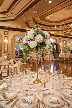 a table set up for a formal dinner