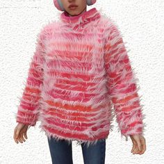 "ZEPLA yeti jumper - bright pink fluffy sweater, base material is a thick fleece so extremely warm especially with all the faux fur over the top - true vintage - machine washable - great condition - size small, I'd estimate it fits up to a UK10 but is amazing oversized on smaller sizes too, please check measurements, length 25\", pit to pit 21.5\", shoulders 21\", sleeves from pit to cuff 18.5\", shown on a size 6/W24\"/5'5\" - price includes postage Vintage jumper  Vintage sweater  Fluffy jumper Teddy bear  Pink sweater Pink jumper  Y2k 90s" Pink Fluffy Long Sleeve Outerwear, Warm Pink Sweater For Winter, Warm Pink Winter Sweater, Pink Fluffy Long Sleeve Fur Coat, Winter Pink Fluffy Fur Coat, Fluffy Long Sleeve Cozy Fur Coat, Pink Faux Fur Coat For Winter, Cozy Pink Winter Sweater, Pink Fluffy Sweater