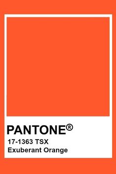 the pantone orange color is shown