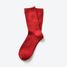 Monterey - Everyday Solid Red Merino Wool Crew Socks – Hooray Sock Co. Merino Wool Socks, Knot Pillow, Double Cuff, Orange Satin, Candy Stripes, Wool Socks, Blue Dot, Curated Gifts, Cotton Socks