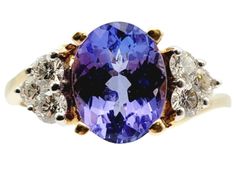 (eBay) Find many great new & used options and get the best deals for LeVian Ring Tanzanite & Diamond Prong Oval Cut Bypass 14 Kt Yellow Gold Size 7 at the best online prices at eBay! Free shipping for many products! Oval Tanzanite Gemstones In Prong Setting, Purple Brilliant Cut Oval Sapphire Ring, Purple Oval Sapphire Ring, Brilliant Cut, Purple Oval Sapphire Ring With Brilliant Cut, Oval Tanzanite Multi-stone Ring, Oval Amethyst Ring With Tanzanite Accent Stones, Levian Rings, Tanzanite Stone, Tanzanite Diamond