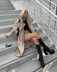 Toronto Fits, Outfits Juveniles, Spring Ootd, Trench Coat Outfit, High Fashion Outfits, Fashion Life, Autumn 2024, January 2024, Vintage Boots