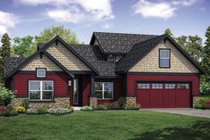 this is an artist's rendering of these craftsman - style home plans