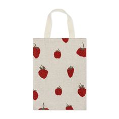 Woven Strawberry Tote – Piecework Puzzles Piecework Puzzles, Flower Puzzles, Puzzle Shop, 500 Piece Puzzles, Brunch Wedding, Birthday Games, All Shapes, Gift Card Shop, Woven Bag