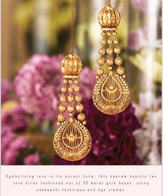 Gold Earrings Design, Tanishq Jewellery, Gold Jewellery Collection, Gold Jhumka Earrings, Gold Necklace Indian Bridal Jewelry, Antique Bridal Jewelry, Bridal Diamond Jewellery, Indian Jewellery Design Earrings, Bridal Jewelry Collection