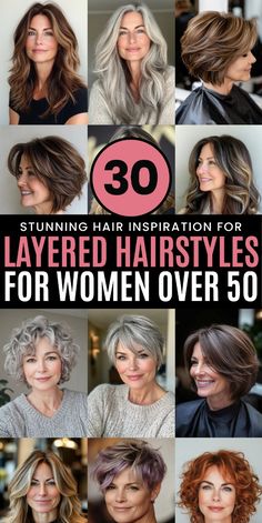 Click for More ➡️ | Save for Later ❤️  Ready to find the perfect hairstyle to refresh your look? Explore 33 stunning layered hairstyles for women over 50 that add volume, style, and a youthful glow. From chic bobs to trendy shags, these cuts and colors will inspire your next salon visit. Whether you have thick or thin hair, or prefer short or long layers, this guide has it all!  #LayeredHairstyles #WomenOver50 #HaircutsForWomen #2024HairTrends #Over50Style #HairstyleInspiration #AntiAgingHair Layered Medium Long Haircuts, Layered Long Hair For Women Over 50, Hairstyles For Thick Frizzy Hair Over 50, Ladies Over 50 Hairstyles, Older Mexican Women Hairstyles, Over 50 Layered Hairstyles, Womens Hair Styles Over 50, Hairstyles For Long Gray Hair Over 50, Layered Hair In The Back