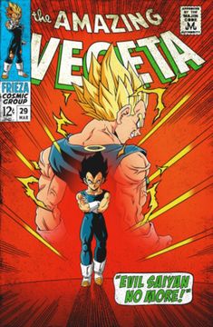 the cover to dragon ball magazine featuring gohan and vegeta