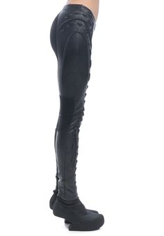 Comfortable form fitted leggings that are flattering to the female form. Dimensional sculpted shapes create figure enhancing, body sculpted forms. It can be worn to elevate any outfit through fantasy, embracing futuristic and otherworldly fashion forms. Comfortable fit through body sculpted patterning and stretch fabric Soft leather outer and smooth rayon jersey lining Back lined with stretch waxed spandex for a body formed fit with maximum maneuverability Quality YKK back zipper Dimensional modular shapes and textures Innovate Sculptural designS - Size Fang Grillz, Silver Grillz, Custom Grillz, Fashion Forms, Body Form, Body Sculpting, Workout Leggings, Soft Leather, Stretch Fabric