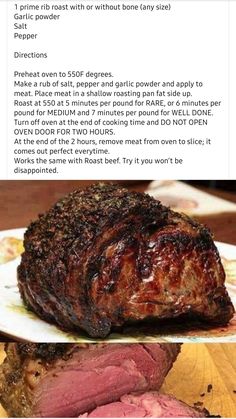 a facebook post with an image of steak on it