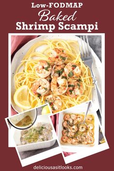 Low FODMAP Baked Shrimp Scampi - Delicious as it Looks Garlic Infused Oil, Low Fodmap Diet Plan, Ibs Friendly Food, Fodmap Chicken, Fodmap Recipes Dinner, Low Fodmap Chicken, Low Fodmap Recipes Dinner, Fodmap Meal Plan, Low Salt Recipes