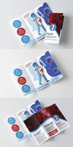 two fold brochures with an image of a woman doing yoga on the front and back