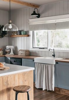 the kitchen is clean and ready for us to use in the day or night time