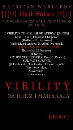 the poster for an upcoming album called virility