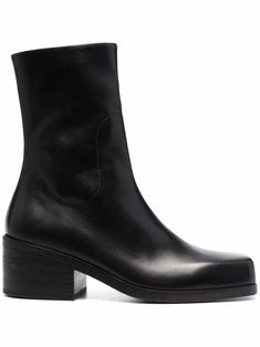 Luxury Black Block Heel Boots, Black Synthetic Block Heel Boots, Chic Black Block Heel Mid-calf Boots, Black Ankle-high Martin Boots With Reinforced Heel, Luxury Black Mid-calf Boots With Block Heel, Kitten Heel Boots, Botas Chelsea, Ankle Boots Black, Low Block Heels