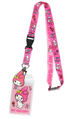 PRICES MAY VARY. OFFICIALLY LICENSED MY MELODY LANYARD: These lanyards are designed by Bioworld Merchandising, one of the leading pop culture merchandise distributors around SUPERIOR QUALITY AND MATERIALS: These specific lanyards are done in a regular style that is perfect for attaching keys or using the plastic ID badge for conventions and other events. At (approx.) 17.5" length (not including the clear ID) and .75" width, the fabric is built to endure the tortures of everyday work and other us Character Head, Hello Kitty Keychain, Birthday Freebies, Helix Piercings, Id Lanyard, Sanrio My Melody, School Supply Labels, Hello Kitty My Melody, Aesthetic Stuff