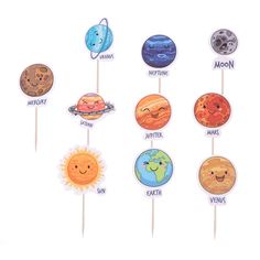 an image of solar system on sticks