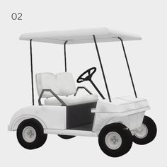 an image of a white golf cart