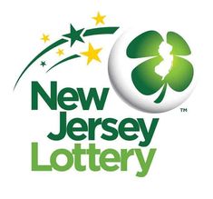 the new jersey lottery logo is shown in green and white with stars around it