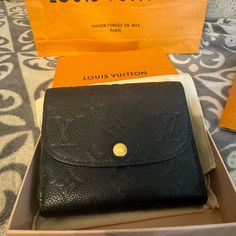 Black Embossed Louis Vuitton Wallet. Tri-Fold Small Wallet. Has Some Minor Wear, Still In Good Condition. Black Louis Vuitton, Louis Vuitton Wallet, Trifold Wallet, Small Wallet, Louis Vuitton Bag, Bag Lady, Louis Vuitton, Wallet, Women Shopping