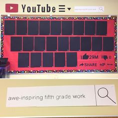 a bulletin board with words and pictures on it