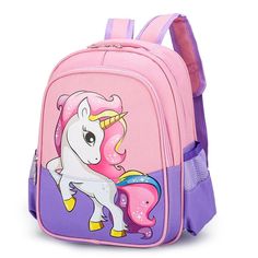 It's time to go back to class in the land of unicorns, nothing far better than giving a stylish Pink Unicorn Backpack to your child. That bag is going to be used to hold her agenda using the magic capabilities of the fabulous mount! Ideal for elementary school It'll keep your magic notebooks in order Size: 34*26*41 cm Closure Type: Zipper Material: Oxford Weight: 410g Backpack Type: Softback