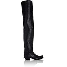 Vetements Men's Leather Over-The-Knee Boots (€3.335) ❤ liked on Polyvore featuring men's fashion, men's shoes, men's boots, black, mens boots, mens slip on shoes, men's pull on boots, mens shoes and mens slip on boots Black Mens Boots, Mens Slip On Boots, Mens Slip On Shoes, Boots Mens, Slip On Boots, Pull On Boots, Men's Boots