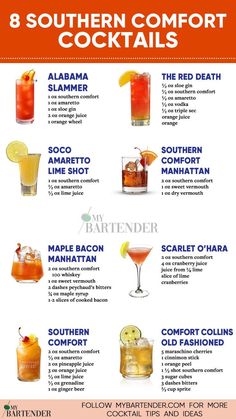 the 8 southern comfort cocktails that are perfect for any type of party or celebration