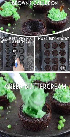 how to make brownie cupcakes for st patrick's day