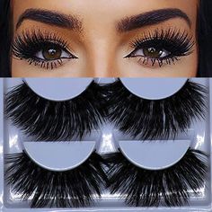 PRICES MAY VARY. **Soft Mink Lashes** - These false eyelashes are made of 100% real mink fur, which is soft, comfortable and natural. They are cruelty-free and hypoallergenic, and will not irritate your eyes. **Natural Fluffy Effect** - These 3D mink lashes have a natural fluffy effect, with perfect layered and curled design. They can add a dramatic and glamorous look to your eye makeup, and make your eyes more attractive and charming. **Easy to Apply and Remove** - These strip lashes are easy t Diy Eyelash Growth Serum, Lashes Dramatic, Fluffy Curls, Big Lashes, Eye Makeup Tools, Thick Lashes, Eyelash Growth Serum, Strip Eyelashes, Dramatic Makeup