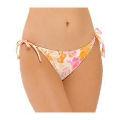 Juniors Ninety-Nine Degrees Tropical Floral Side-Tie Hipster Swim Bikini Bottoms -New With Tags -Size Xl (15-17) -Color :Retro Bouquet. Tropical Pinks, Yellows And Oranges -Adjustable Side Ties -Midrise Sits On The Hip -Elastic Waistband -Low-Impact -Nylon, Spandex -Lining: Polyester -Hand Wash -Sku #61229650 - Spring Beach Swimwear With String Tie, Multicolor String Tie Swimwear For Vacation, Multicolor Beach Swimwear With String Tie, Multicolor String Tie Swimwear For Beach, String Tie Swimwear For Beach Party, Casual Tied Swimwear For Spring, Retro Bouquet, Tropical Floral, Swim Bottoms