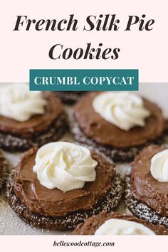 french silk pie cookies with cream frosting on top