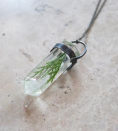 ✧ pinterest: zzzenith ✧ Plant Necklace, Resin Crystals, Necklaces For Men, Crystal Necklaces, Epilator