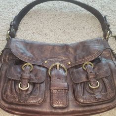 Gently Used Coach Bag In Mind Condition. Medium-Size Bag That Fits Right Onto Shoulder Coach Legacy, Bags Coach, Coach Bag, Bronze Color, Coach Bags, Medium Size, Messenger Bag, Shoulder Bags, Satchel