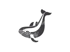 a whale logo on a white background