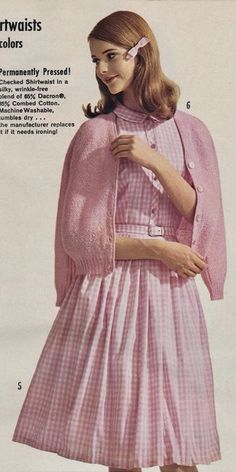 1950s Feminine Aesthetic, 1950s Outfits Aesthetic, True Vintage Outfits, Cute Outfits Pink Pastel, 59s Fashion, 50s And 60s Fashion, 1950s Pink Aesthetic, Vintage 50s Outfits, 1955 Womens Fashion