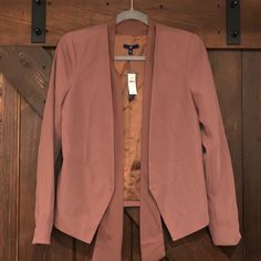 Gap Dusty Rose Fashion Blazer/Jacket. New With Tags, Never Been Worn. Satin Lined Full Interior. Flattering Tapered Waist With Hook Closure Chic Long Sleeve Gap Outerwear, Chic Gap Spring Outerwear, Chic Gap Outerwear For Spring, Chic Spring Outerwear By Gap, Fitted Gap Outerwear For Work, Spring Pink Outerwear For Work, Pink Spring Outerwear For Office, Spring Office Pink Outerwear, Pink Office Outerwear For Spring