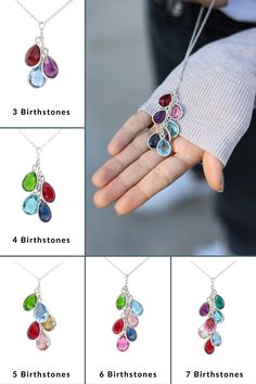 Enchanted Rain Birthstone Necklace — enriched with up to 7 birthstones Jewelry Diy Bracelets, Girly Jewelry, Beads And Wire, Metal Stamping, Mother Day Gifts, Resin Crafts, Diy Bracelets, Wire Jewelry