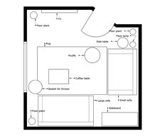 the floor plan for a small living room